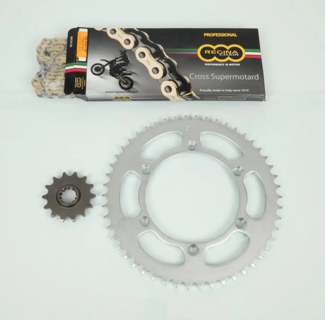 Kit chaîne Regina pour moto Husqvarna 310 TE 2010 à 2014 14x50 Pas 520 Neuf