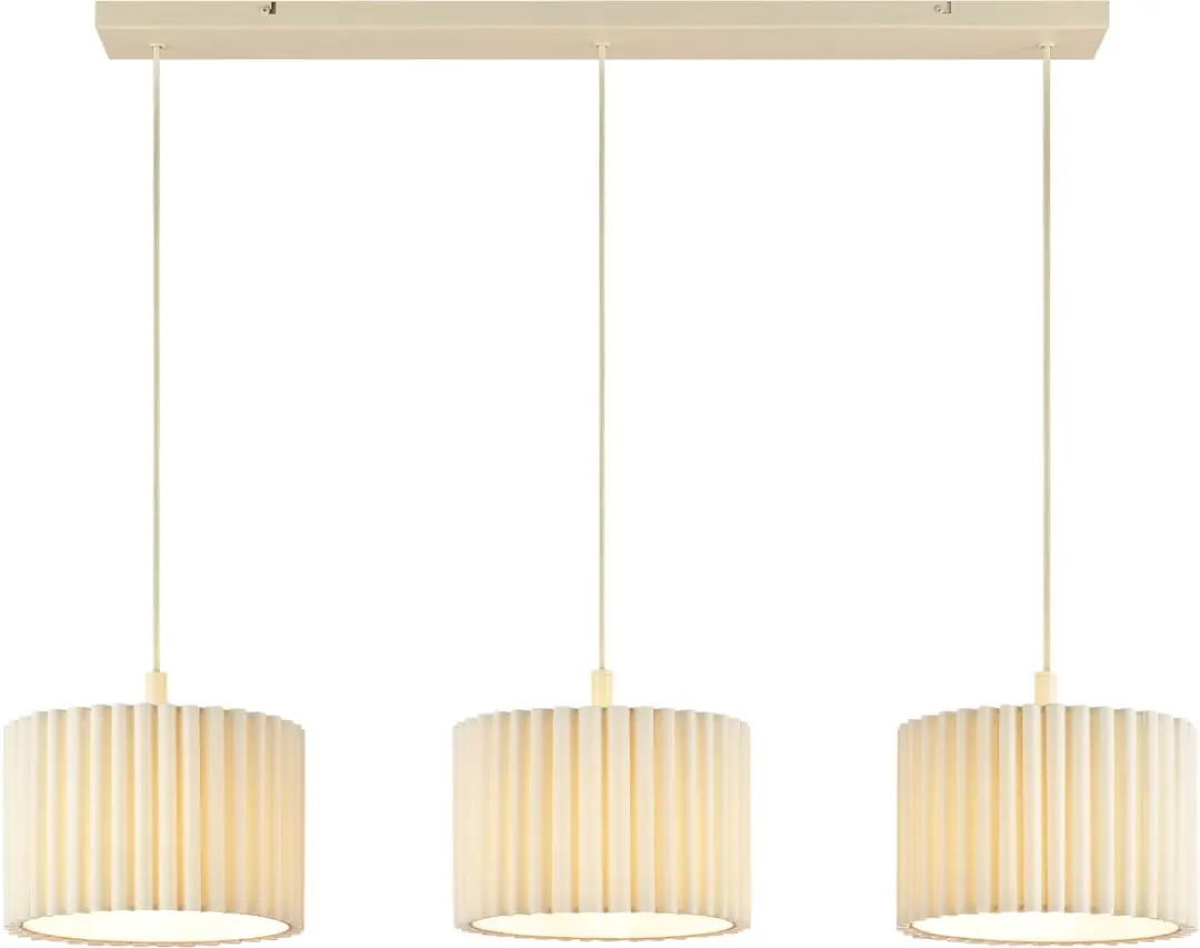 Brilliant Velin - Hanglamp - 3-lichts - E27 - Beige