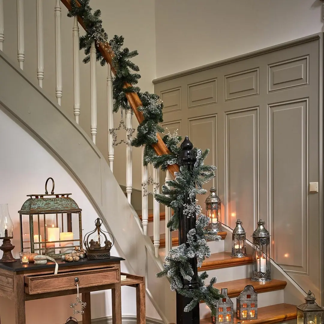 Loberon Ledguirlande Monetry Groen/Wit