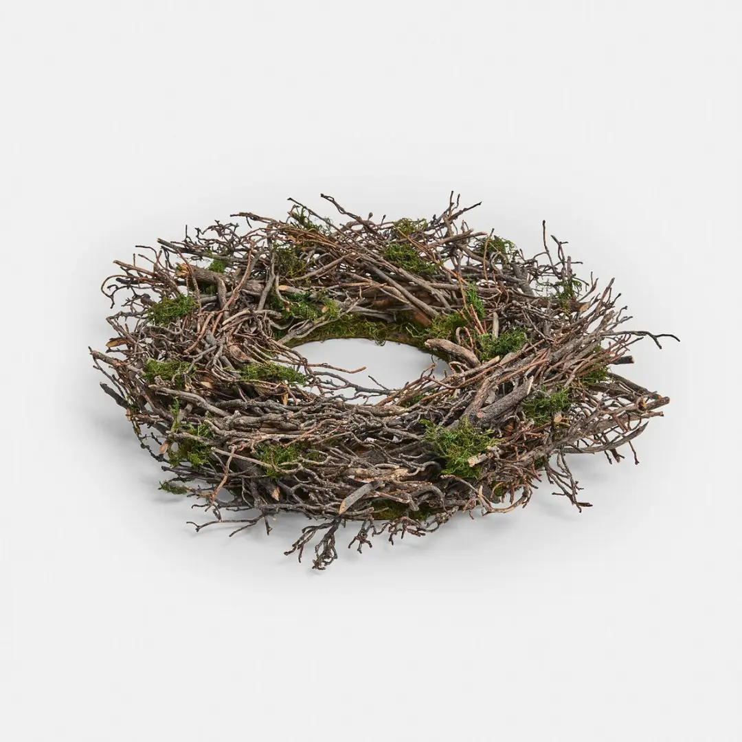 Loberon Krans Sabia 35cm - Bruin/Groen - afbeelding 5 van 6