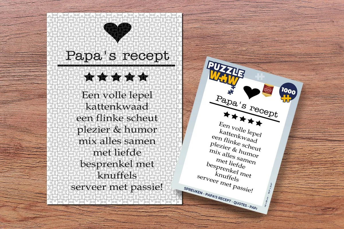 PuzzleWow Spreuken Legpuzzel 1000 Stuks - Multicolor