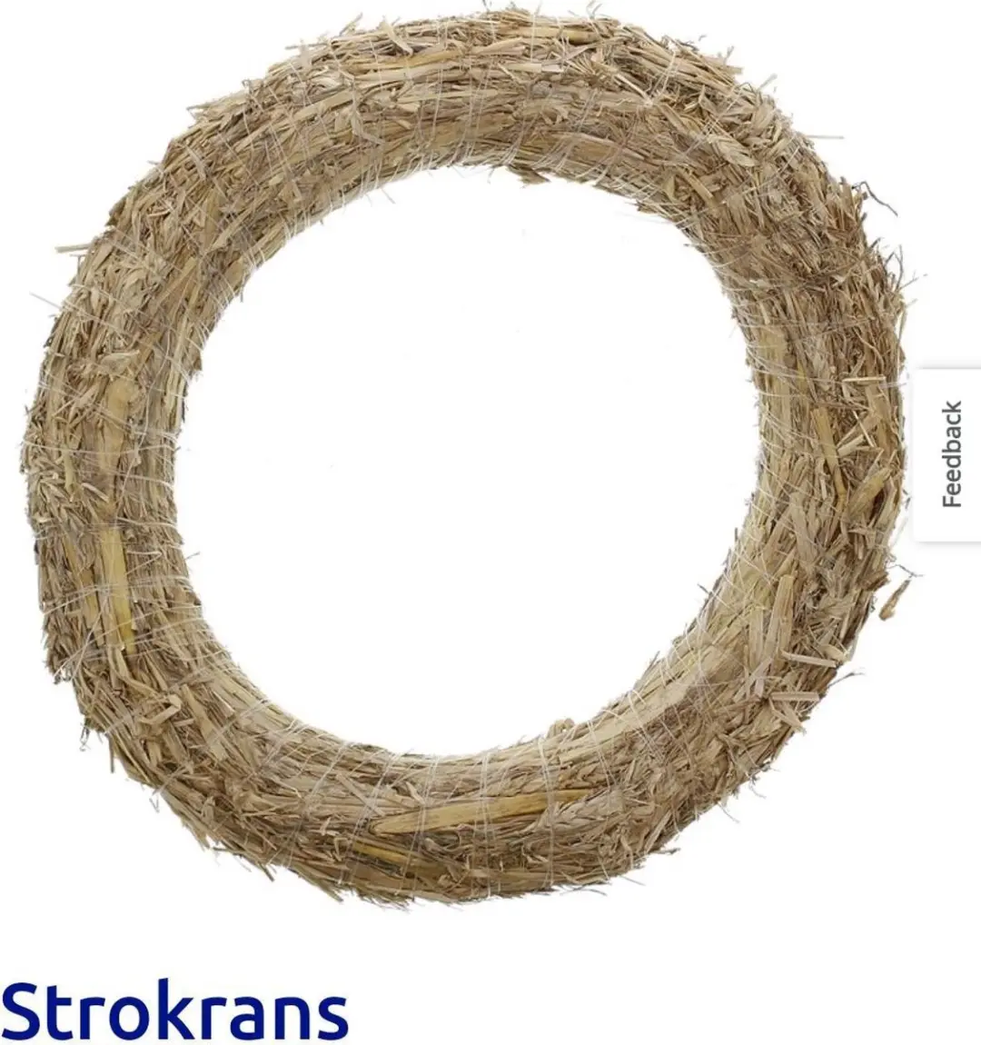 Kaemingk Strooien Kerstkrans 30cm - Beige - afbeelding 3 van 4