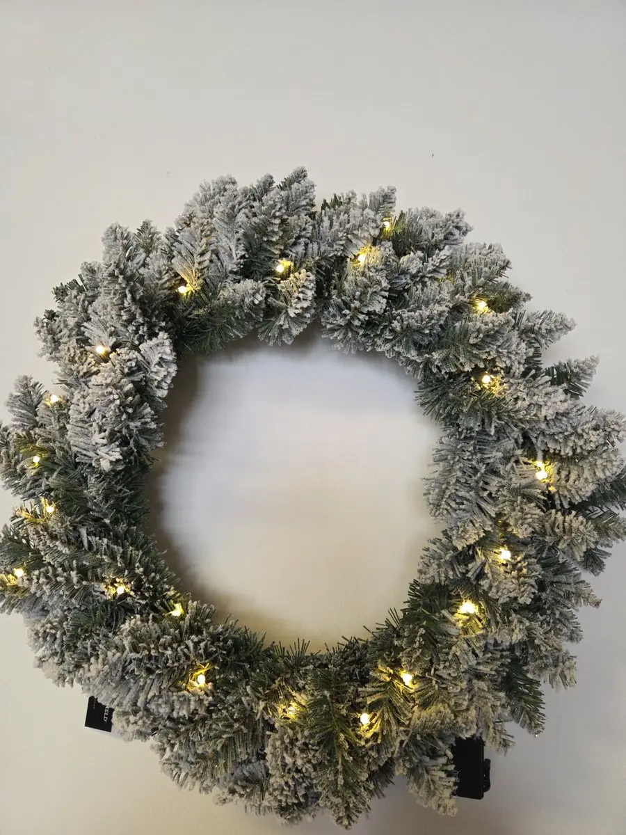 Countryfield Kunstkrans LED ro Nobilis sneeuwgroen-L60B60H15cm