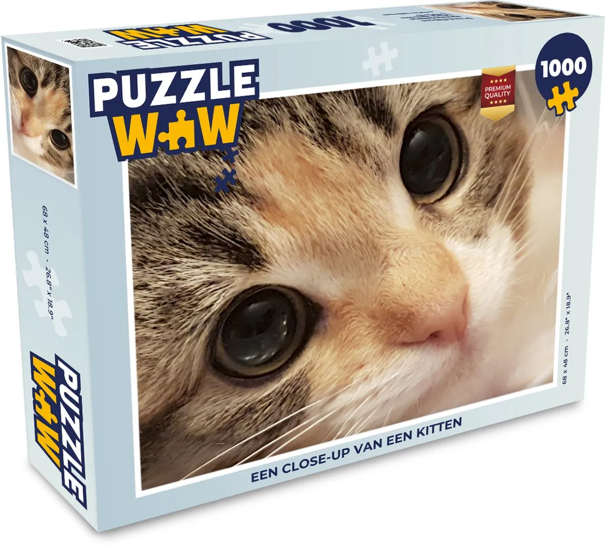 PuzzleWow Legpuzzel Kitten 1000 Stuks - Multicolor