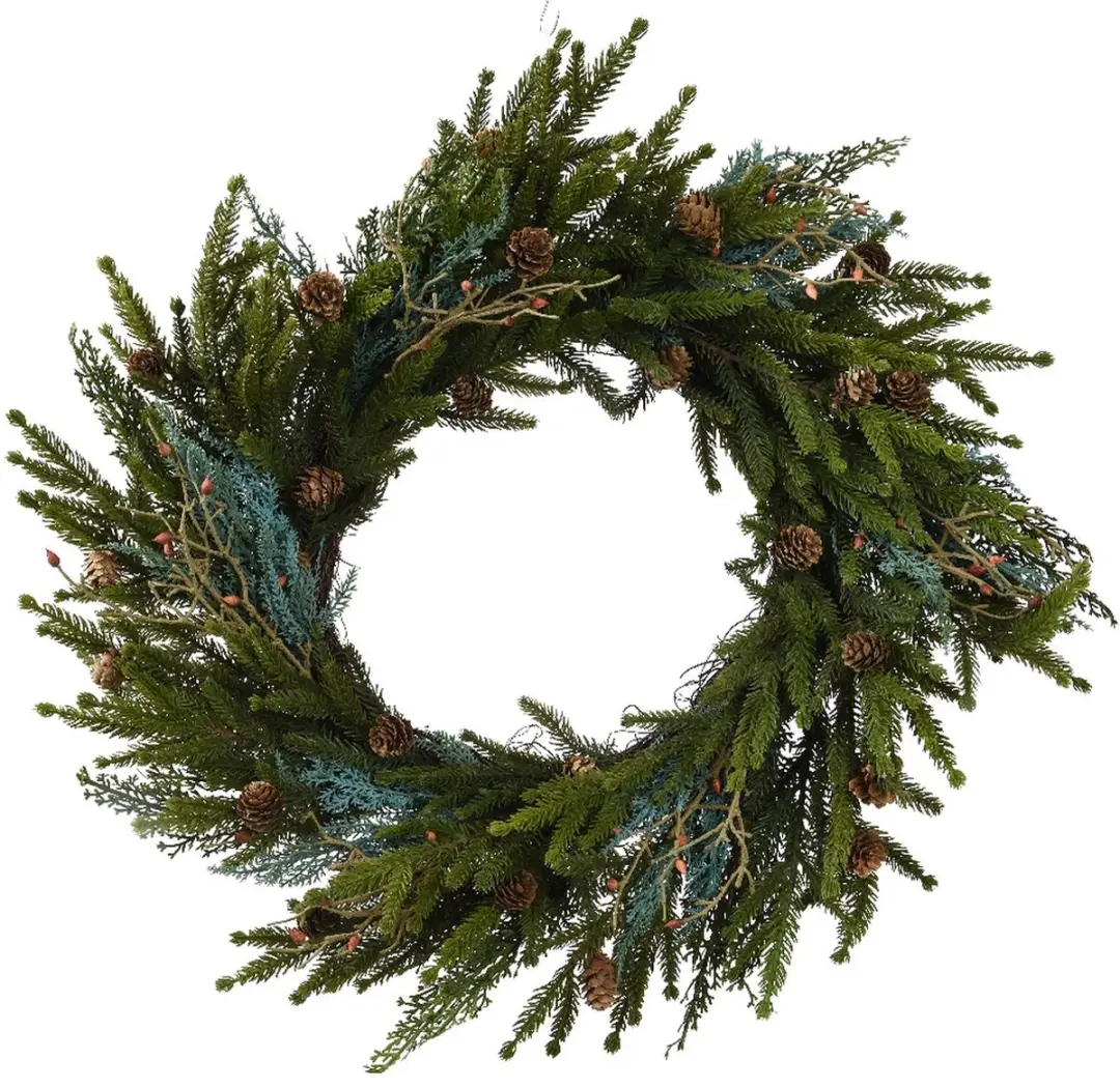 Kaemingk kerstkrans groen dennenappels Ø 60 cm hoogte 15 cm