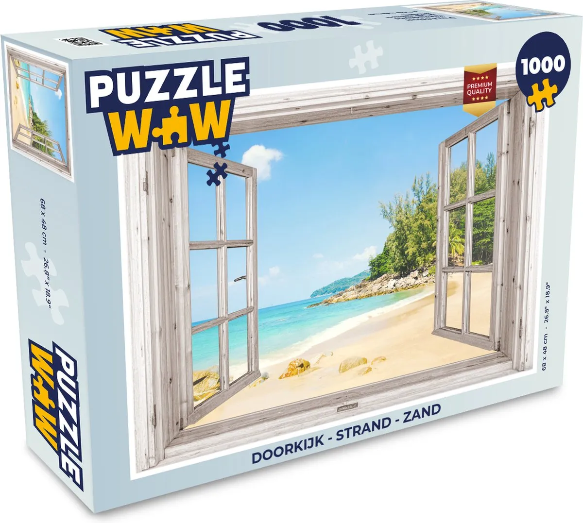 PuzzleWow Doorkijk Strand Legpuzzel 1000 Stuks