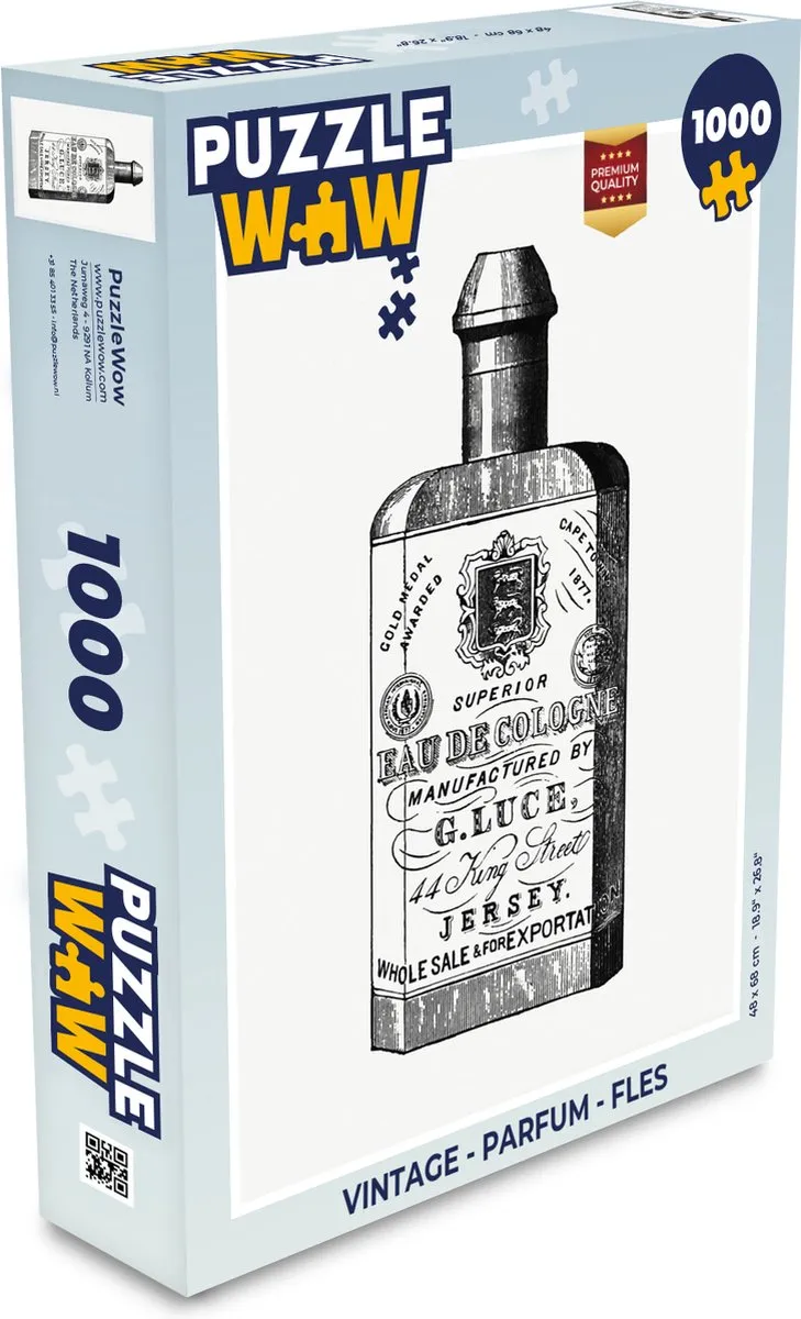 PuzzleWow Vintage Parfum Legpuzzel 1000 Stuks
