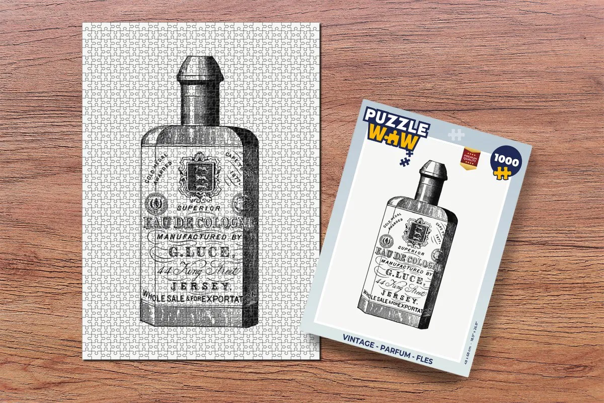 PuzzleWow Vintage Parfum Legpuzzel 1000 Stuks - Multicolor