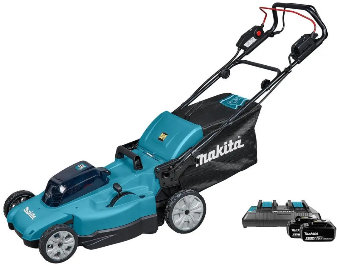 Makita DLM539PT2 Accu Grasmaaier 53cm - 2x18V 5.0Ah - 70L - afbeelding 6 van 6