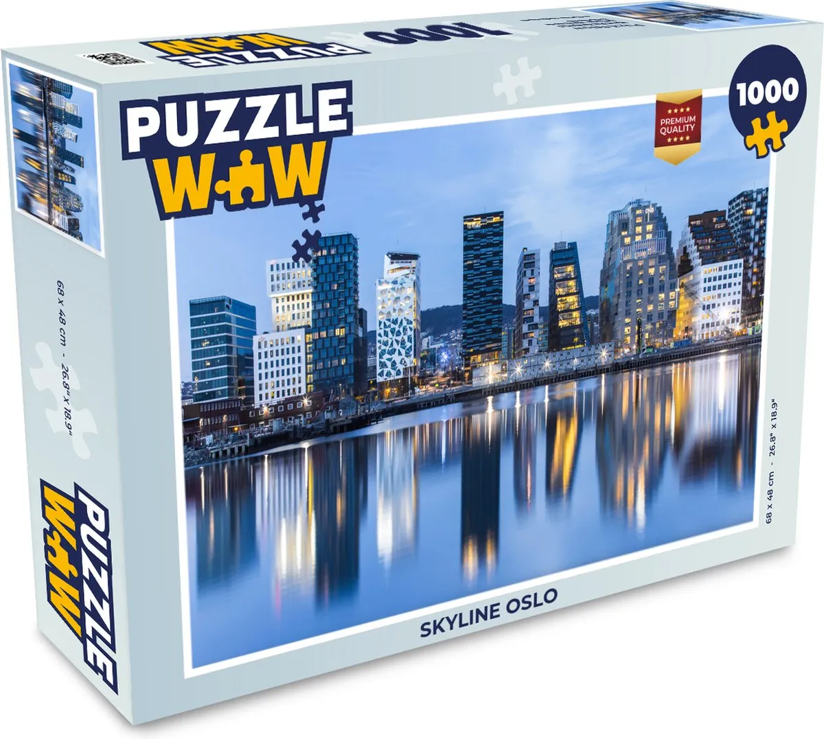 PuzzleWow Skyline Oslo Legpuzzel 1000 Stuks