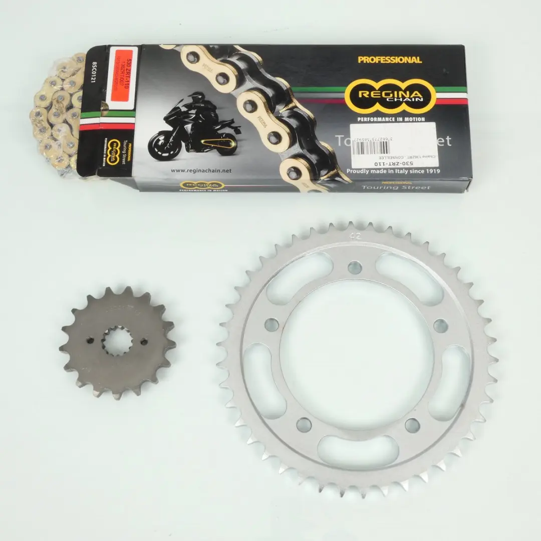 Kit chaîne Regina pour Moto Suzuki 1000 Gsx-R 2001 à 2006 17x42 Pas 530 Alésa