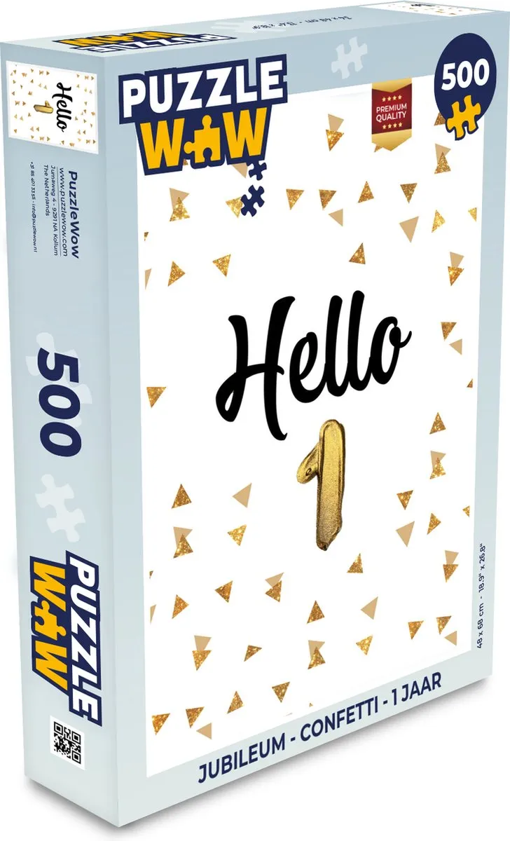 PuzzleWow Confetti Legpuzzel 500 Stuks - Multicolor