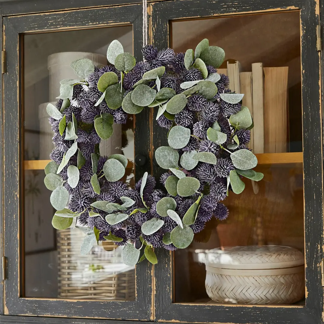 Loberon Krans Épine - 43cm - Paars/Groen - afbeelding 3 van 4