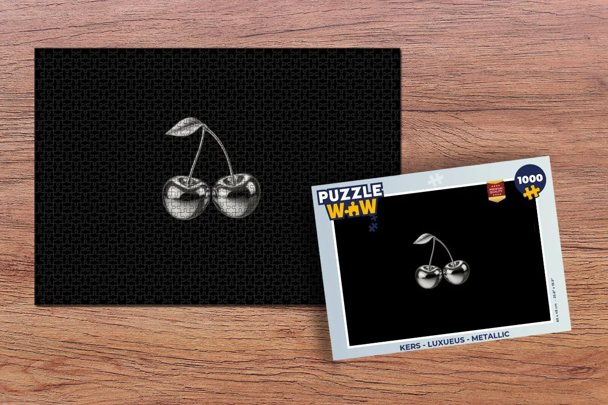 PuzzleWow Legpuzzel Kers 1000 Stuks - Metallic