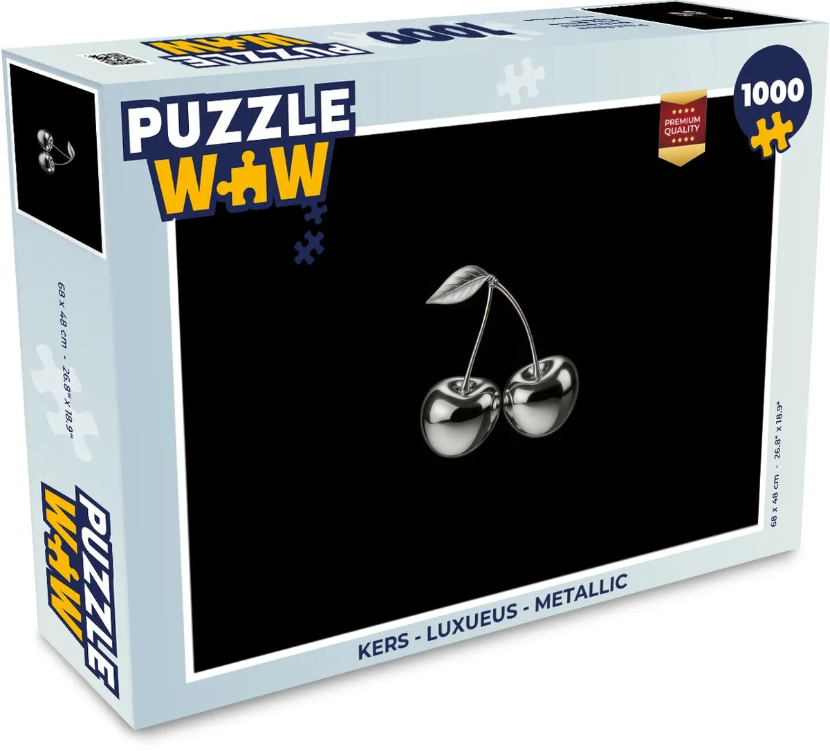 PuzzleWow Legpuzzel Kers 1000 Stuks - Metallic
