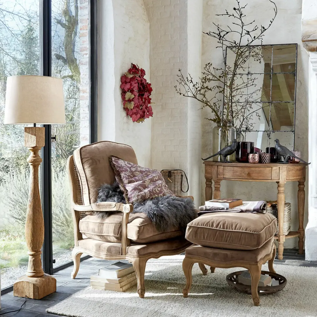 Loberon Krans Camirissa - 46cm - Bordeaux/Groen - afbeelding 3 van 6