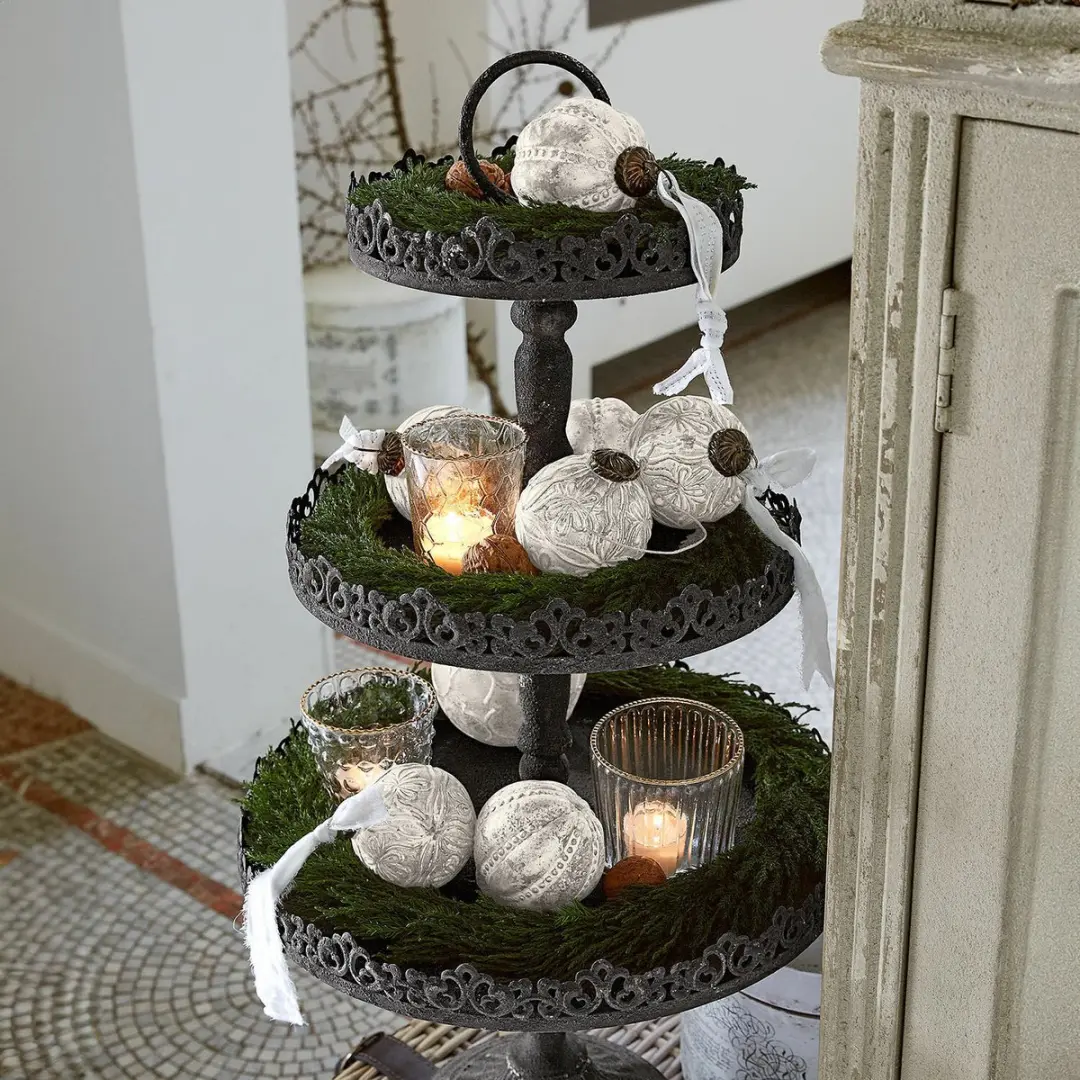 Loberon Kransset 3 Stuks - 35cm Groen - afbeelding 3 van 4