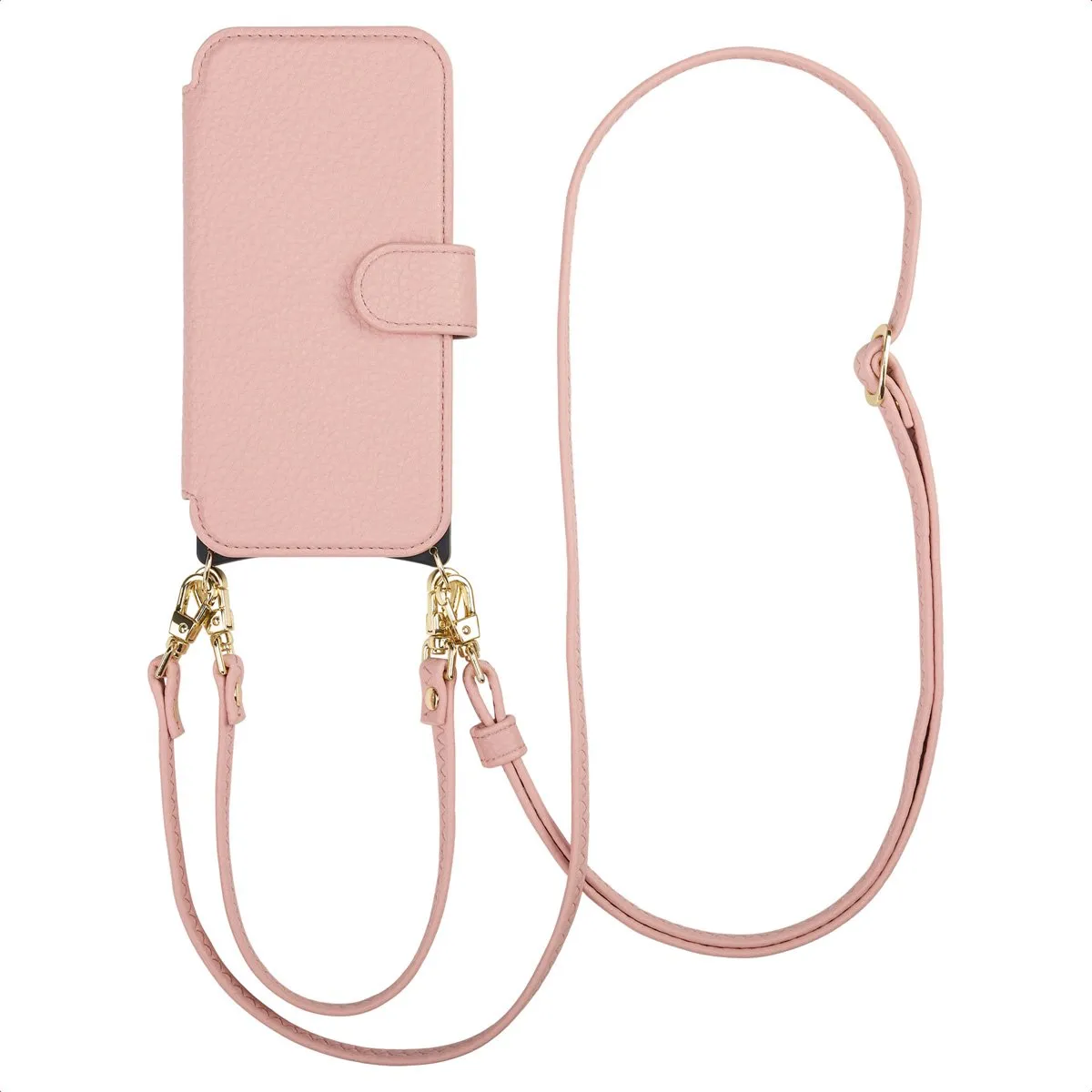 Selencia Hoesje iPhone 15 - Bookcase MagSafe Roze - 3 Pasjes