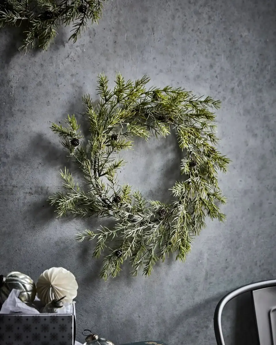 House Doctor Krans Frost groen 45cm