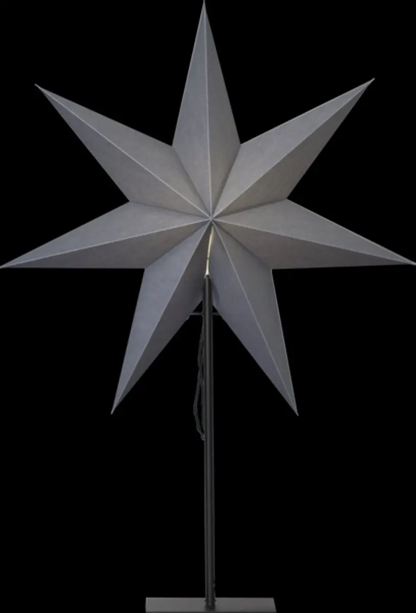 Star Trading Ozen Kerstster Staand - 75cm Grijs