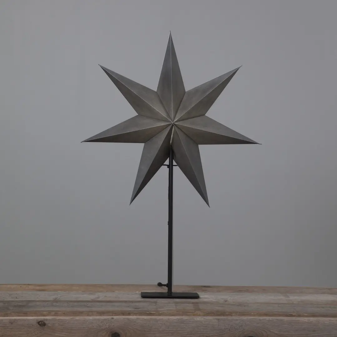 Star Trading Ozen Kerstster Staand - 75cm Grijs