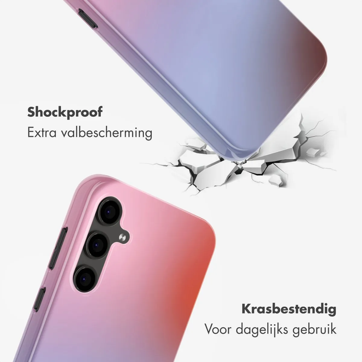Selencia Hoesje Samsung Galaxy S24 FE Gradient Soft Blush
