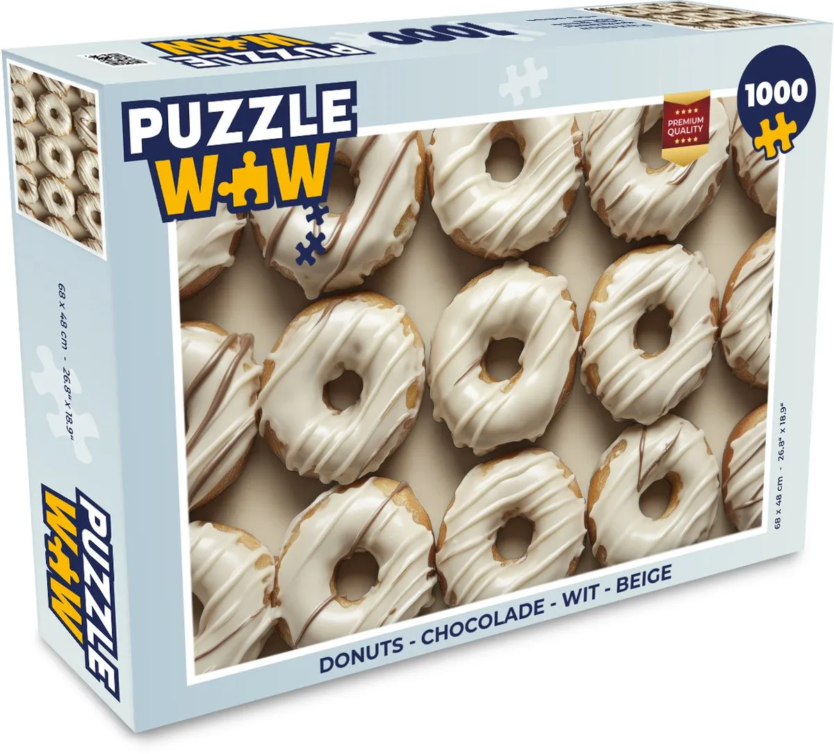 PuzzleWow Donuts Legpuzzel 1000 Stuks - Beige/Chocolade