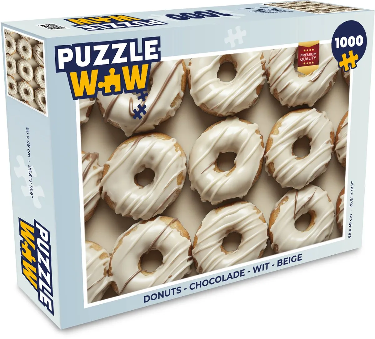 PuzzleWow Donuts Legpuzzel 1000 Stuks - Beige/Chocolade