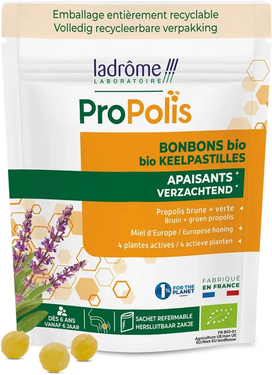 Ladrôme Propolis Keelpastilles Bio 50g