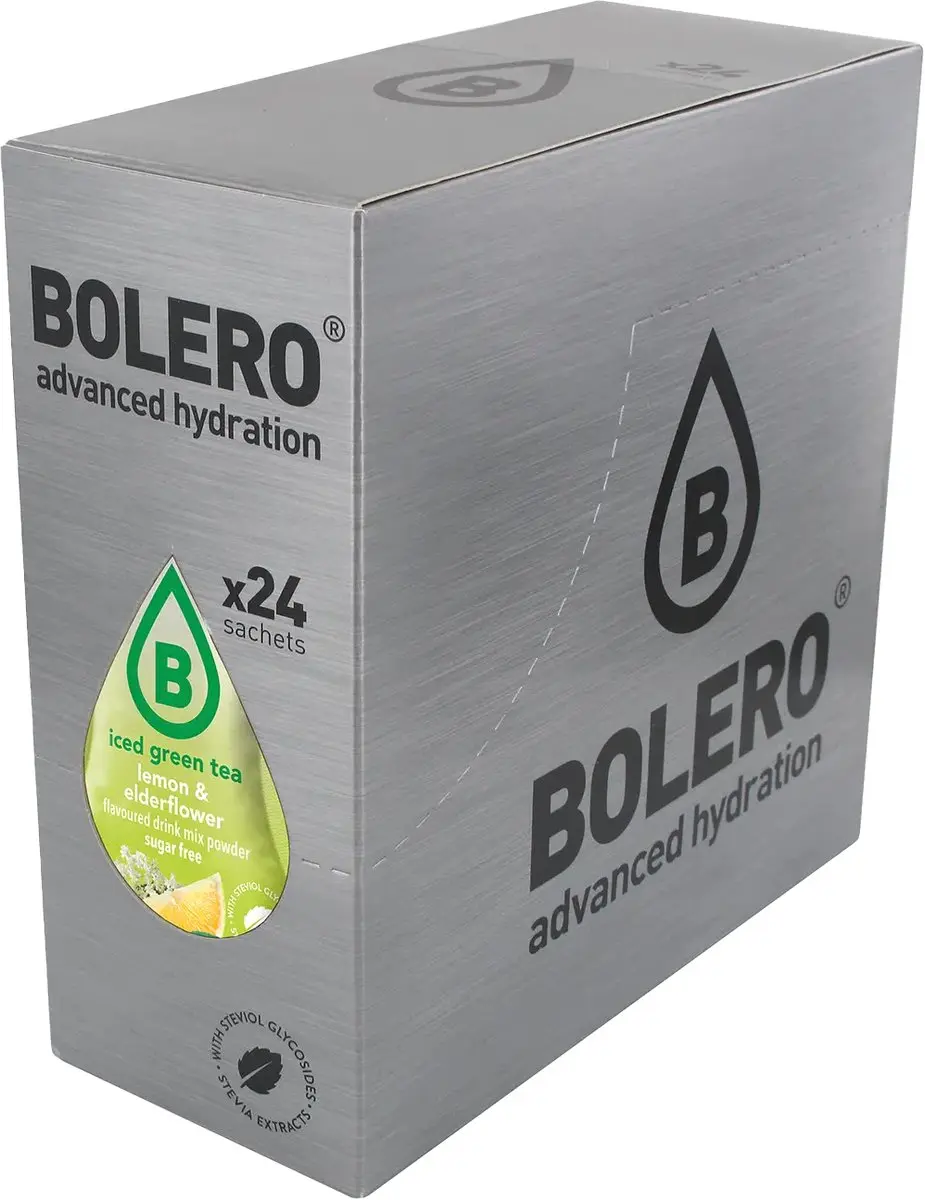 Bolero Iced Green Tea Lemon & Elderflower 24x8g
