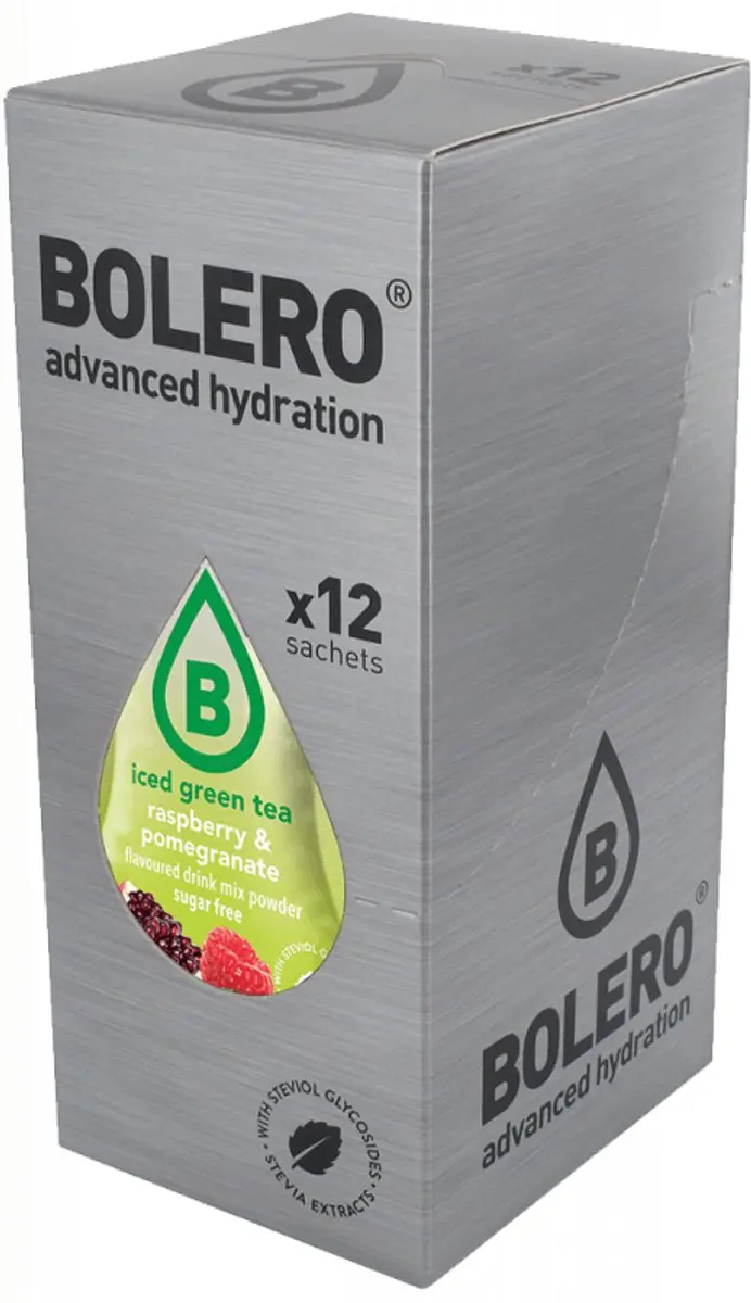 Bolero Iced Green Tea Raspberry & Pomegranate 12x8g