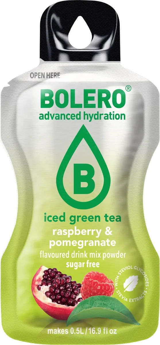 Bolero Iced Green Tea - 12x3g Raspberry Pomegranate
