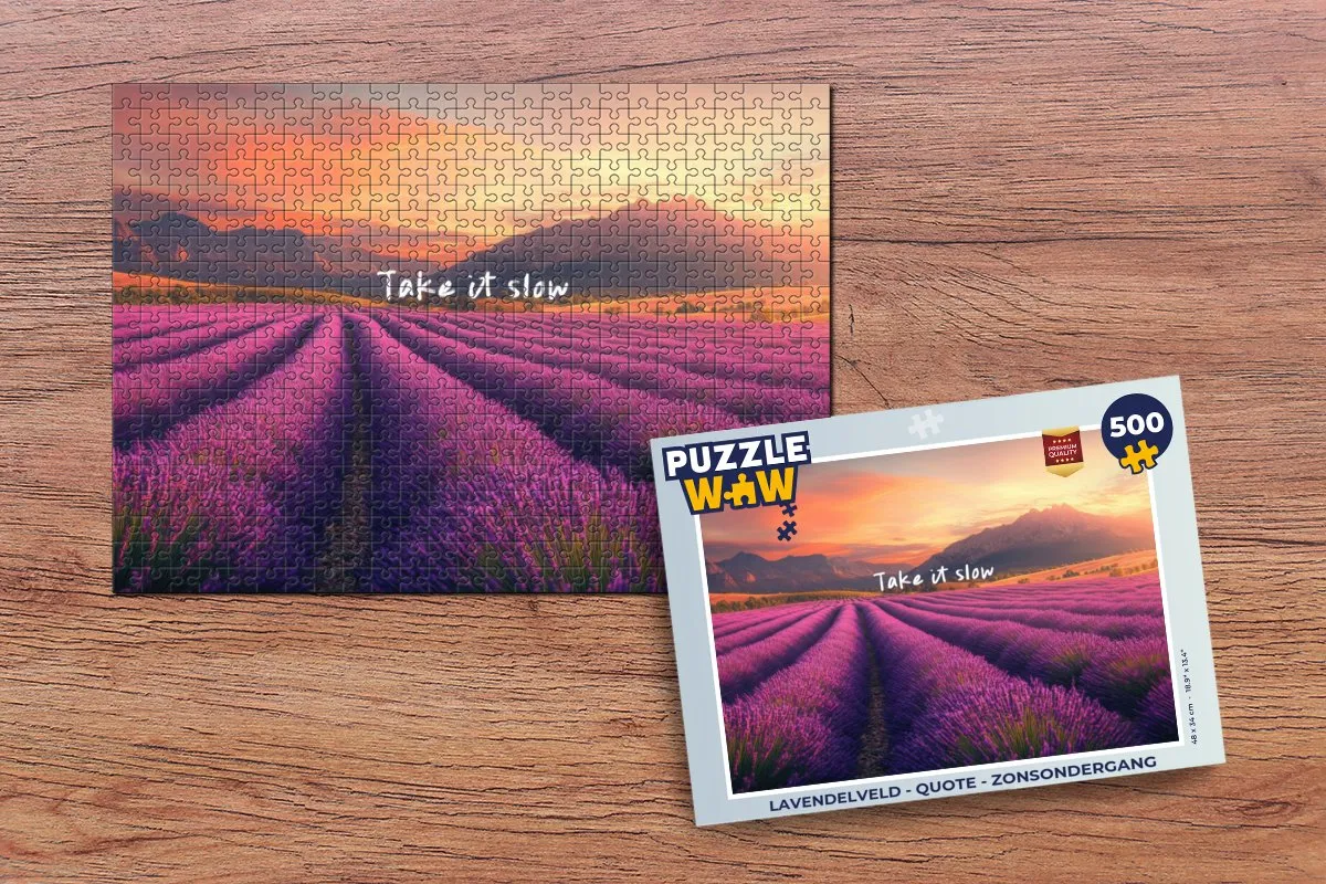 PuzzleWow Legpuzzel Lavendelveld - 500 Stuks