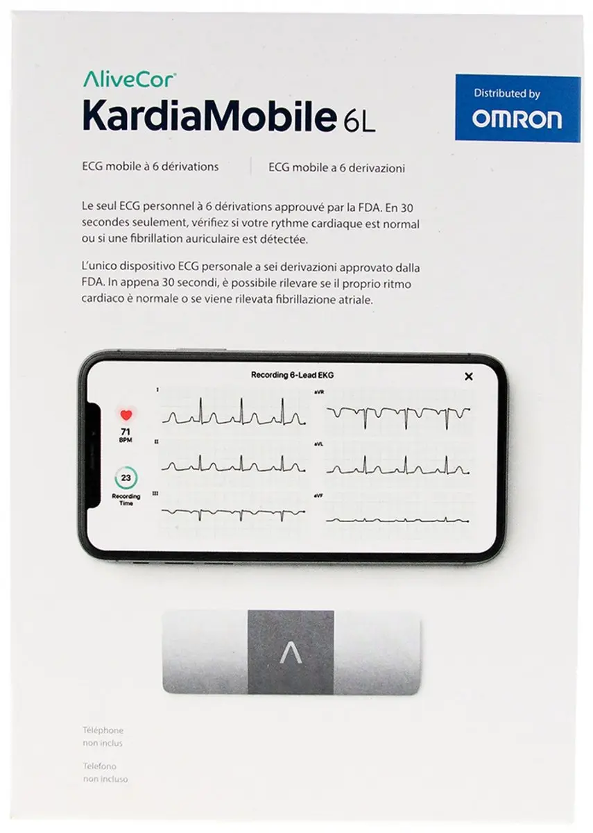 Omron AliveCor KardiaMobile ECG Mobiel 6 L