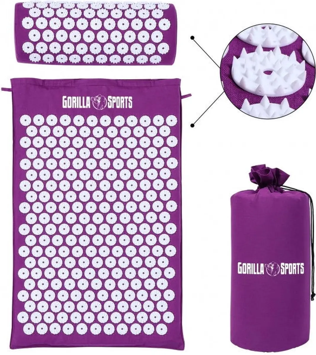 Gorilla Sports Acupressuurmat Paars