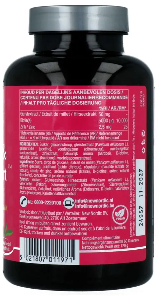New Nordic Hair Skin & Nail Strong Gummies 60 Stuks