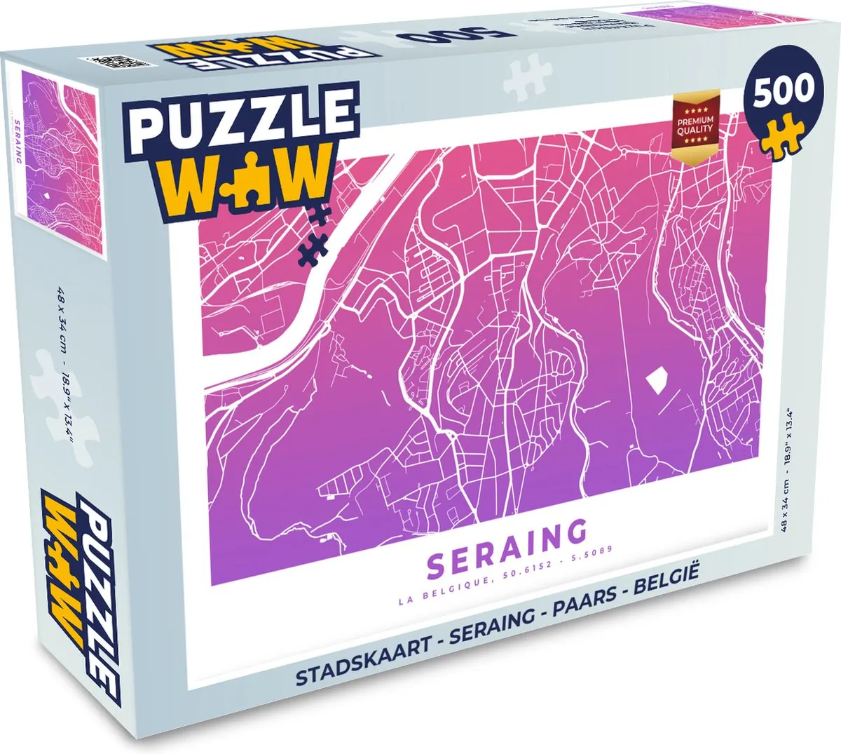 PuzzleWow Seraing Legpuzzel 500 Stuks - Multicolor
