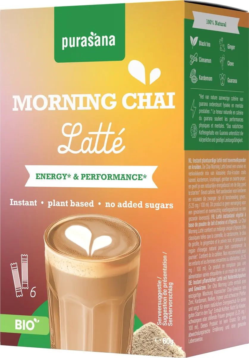 Purasana Instant Morning Chai Latte 6x10g Bio