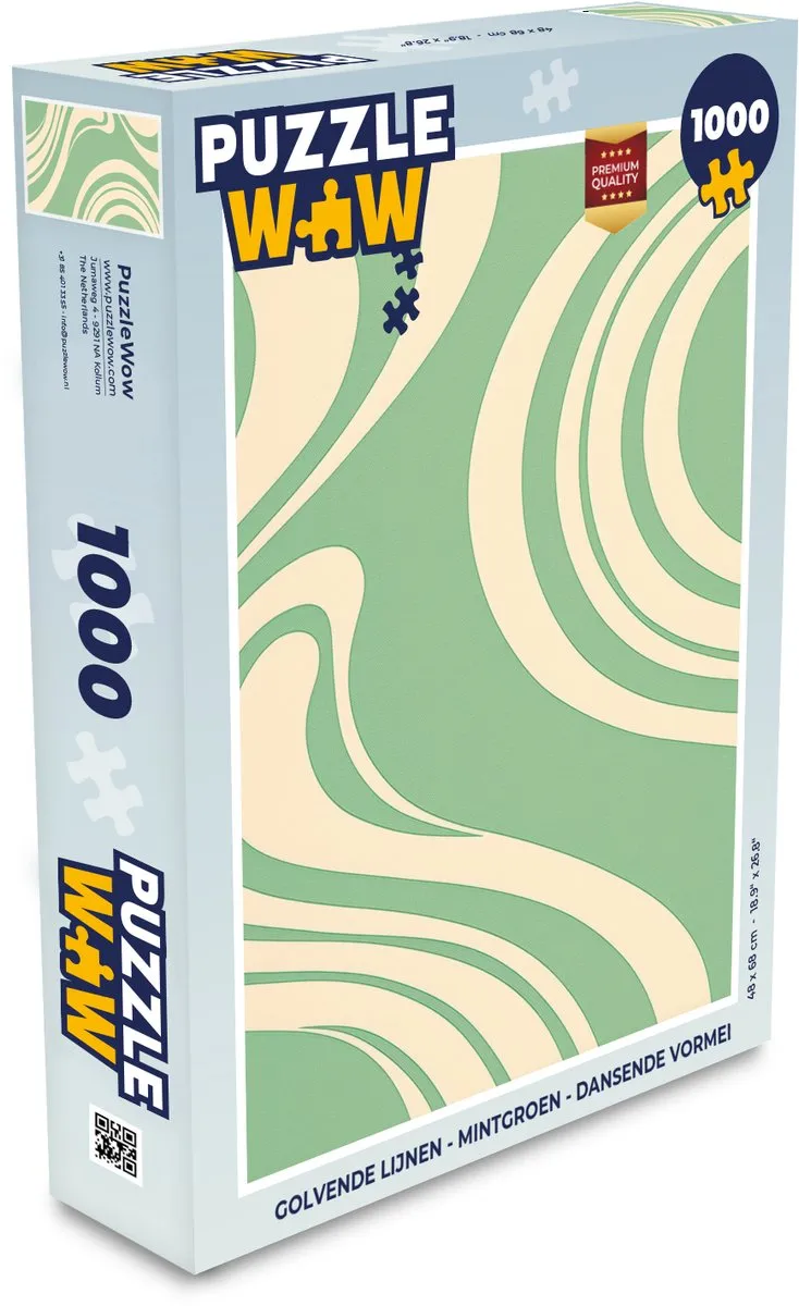 PuzzleWow Golvende Lijnen Legpuzzel 1000 Stuks
