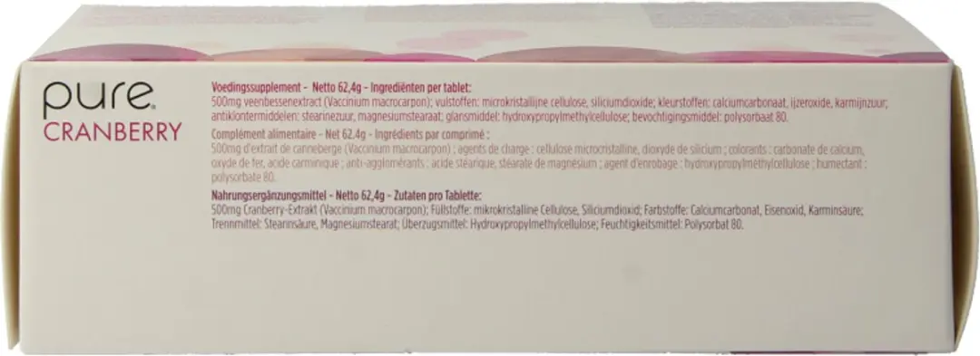 Pure Cranberry 500mg Tabletten - 60 Stuks