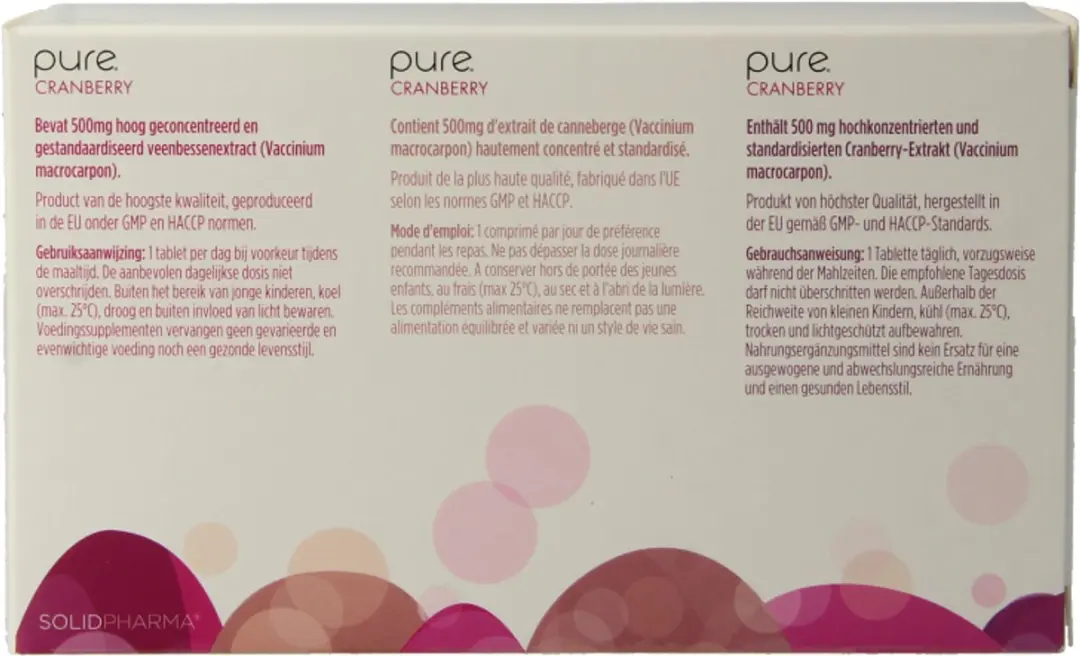 Pure Cranberry 500mg Tabletten - 60 Stuks