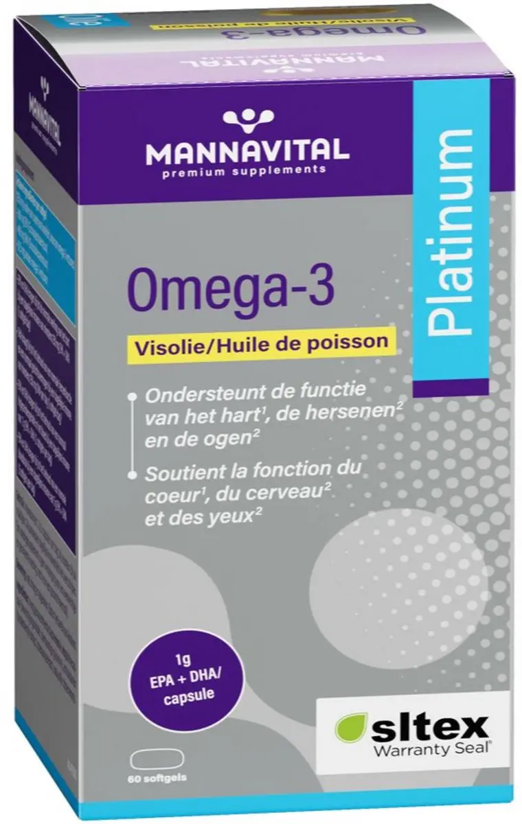 Mannavital Omega 3 Visolie Softgels 60 Stuks