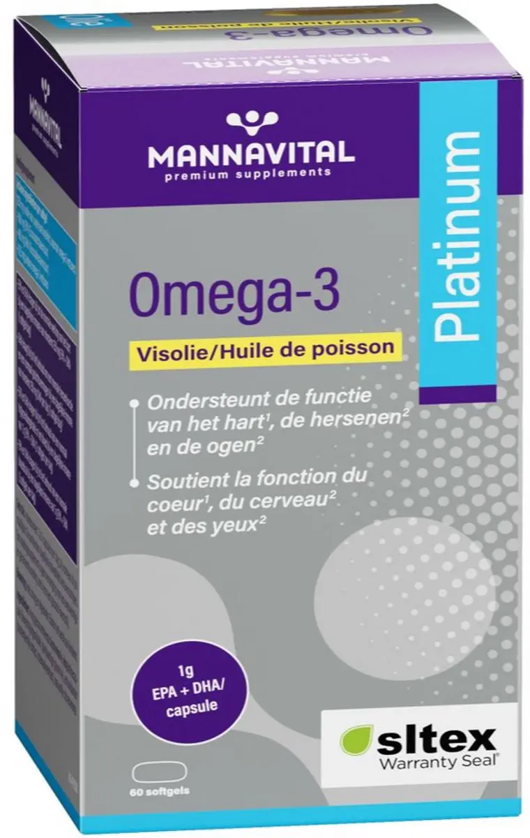 Mannavital Omega 3 Visolie Softgels 60 Stuks
