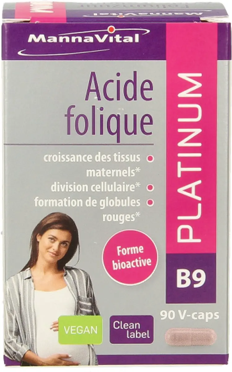 Mannavital Foliumzuur 90 Vegetarische Capsules
