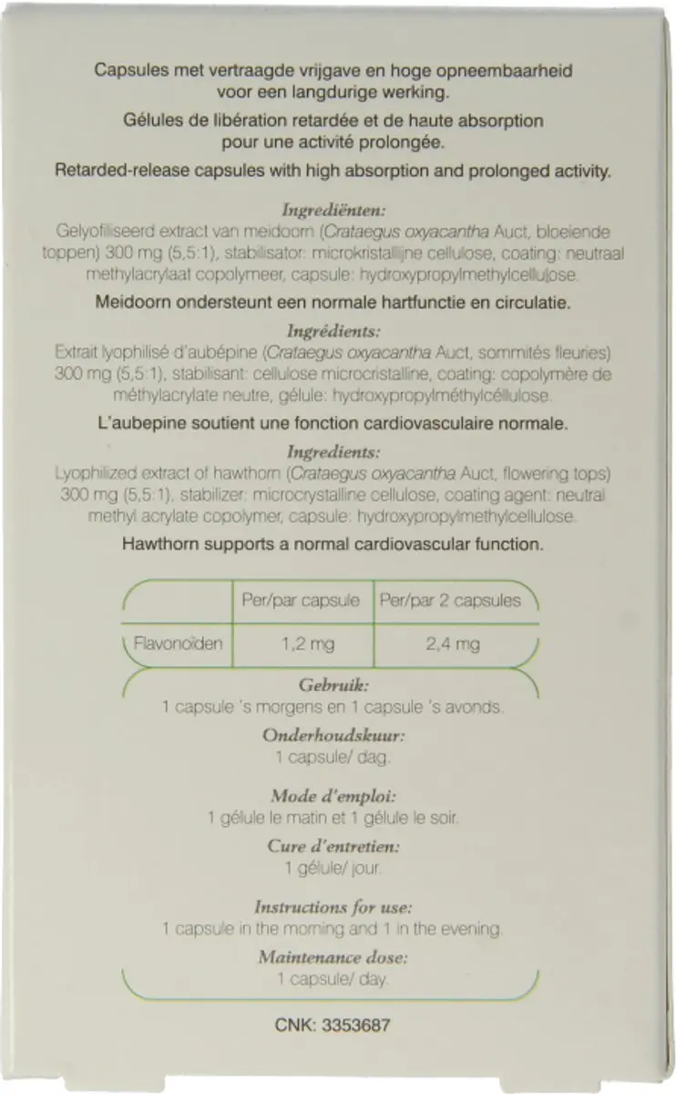 Soria Natural Crateagus oxyacantha 30 Capsules