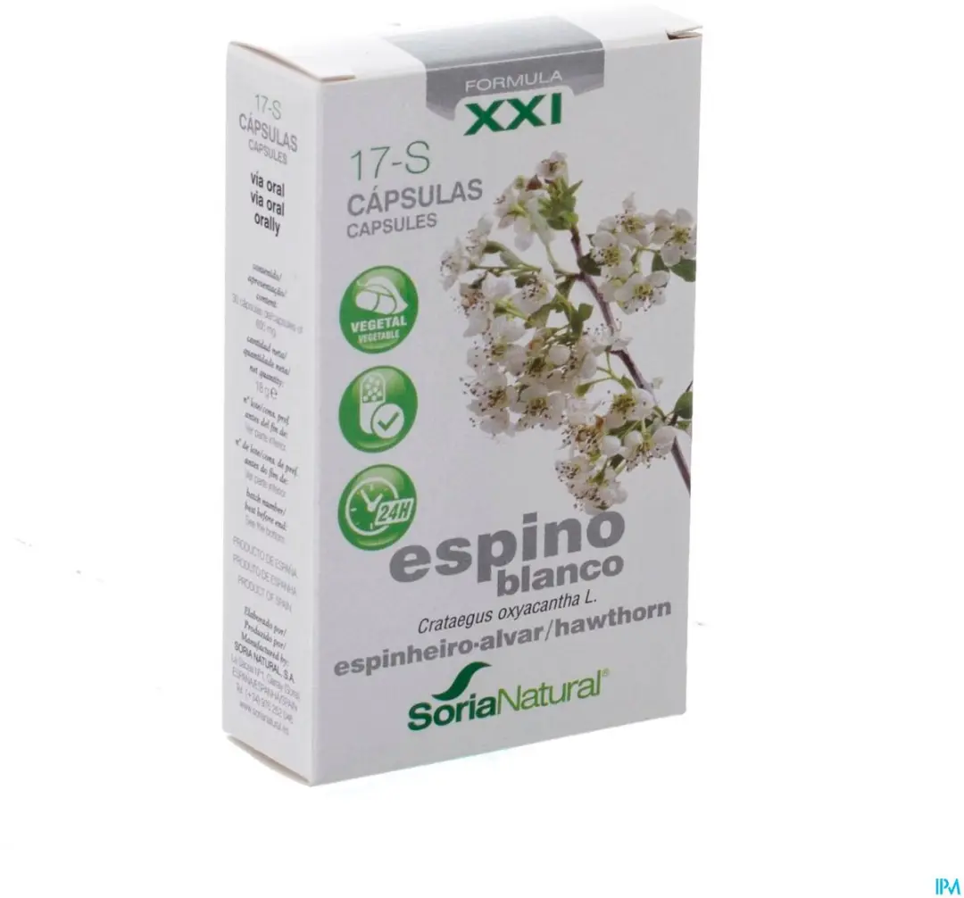 Soria Natural Crateagus oxyacantha 30 Capsules