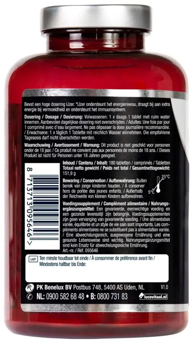 Lucovitaal Sterk IJzer Complex 180 Tabletten
