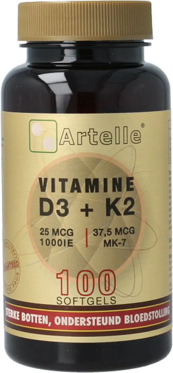 Artelle Vitamine D3+K2 100 Softgels
