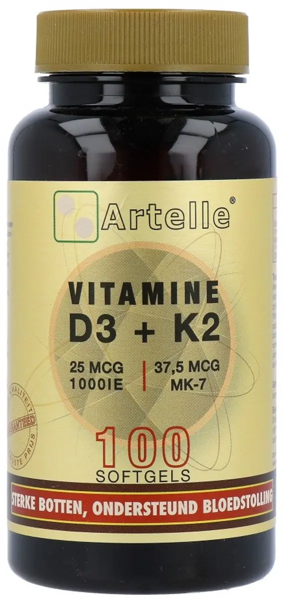Artelle Vitamine D3+K2 100 Softgels