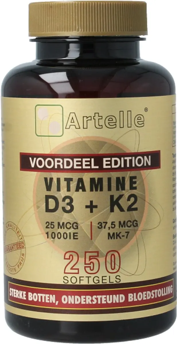 Artelle Vitamine D3+K2 250 Softgels